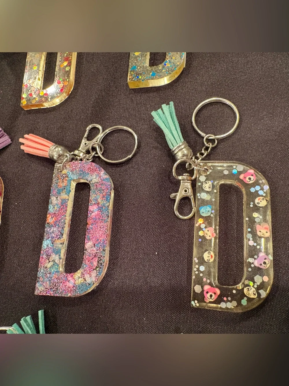Handmade sparkling keychain